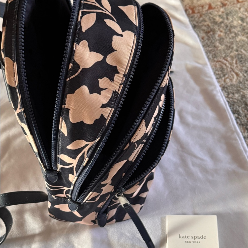 Kate Spade Floral Navy and Pink Backpack - Picture 4 of 5